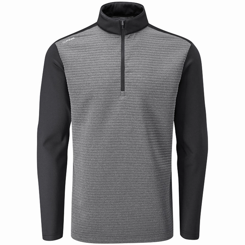 Striped goes with shorts Ping Phaser 1/2 Zip Fleece Sweater - Asphalt/Black