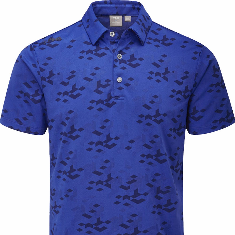 Ping Rae Polo Shirt - Blue Surf Spring Freshness Wrinkle Resistant