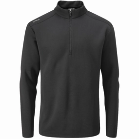 Ping Ramsey 1/2 Zip Pullover - Black Cozy Coverage Functional Design