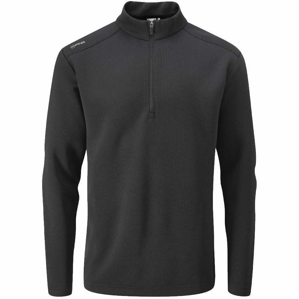 Ping Ramsey 1/2 Zip Pullover - Black Cozy Coverage Functional Design