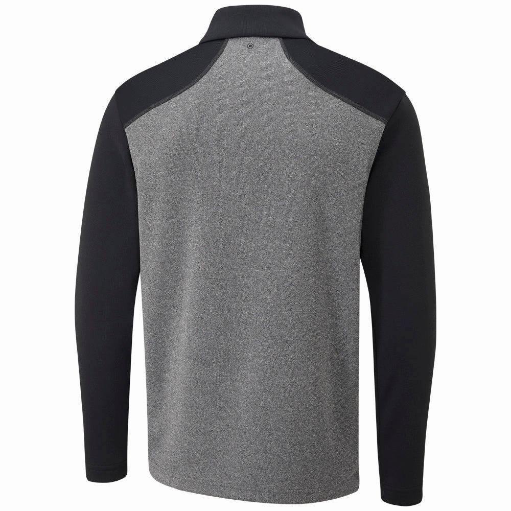 Ping Ramsey 1/2 Zip Pullover - Black Marl/Black goes with sneakers Essential Minimal