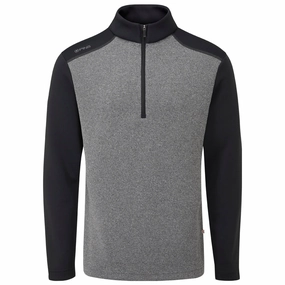Easy to Carry product sporty style statement Ping Ramsey 1/2 Zip Pullover - Black Marl/Black