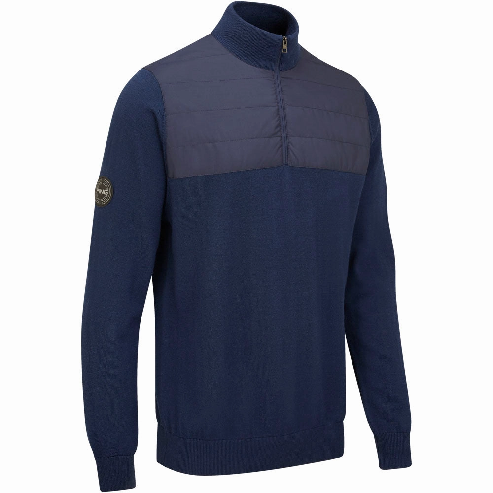 Comfy Design Ping Randle 1/4 Zip Midlayer - Oxford Blue