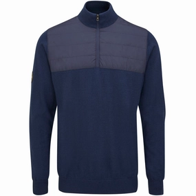 Ping Randle 1/4 Zip Midlayer - Oxford Blue Comfy Fit