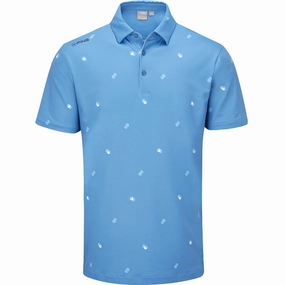 Soft and Flexible Ping Two Tone SensorCool Polo Shirt - Danube/Infinity Blue
