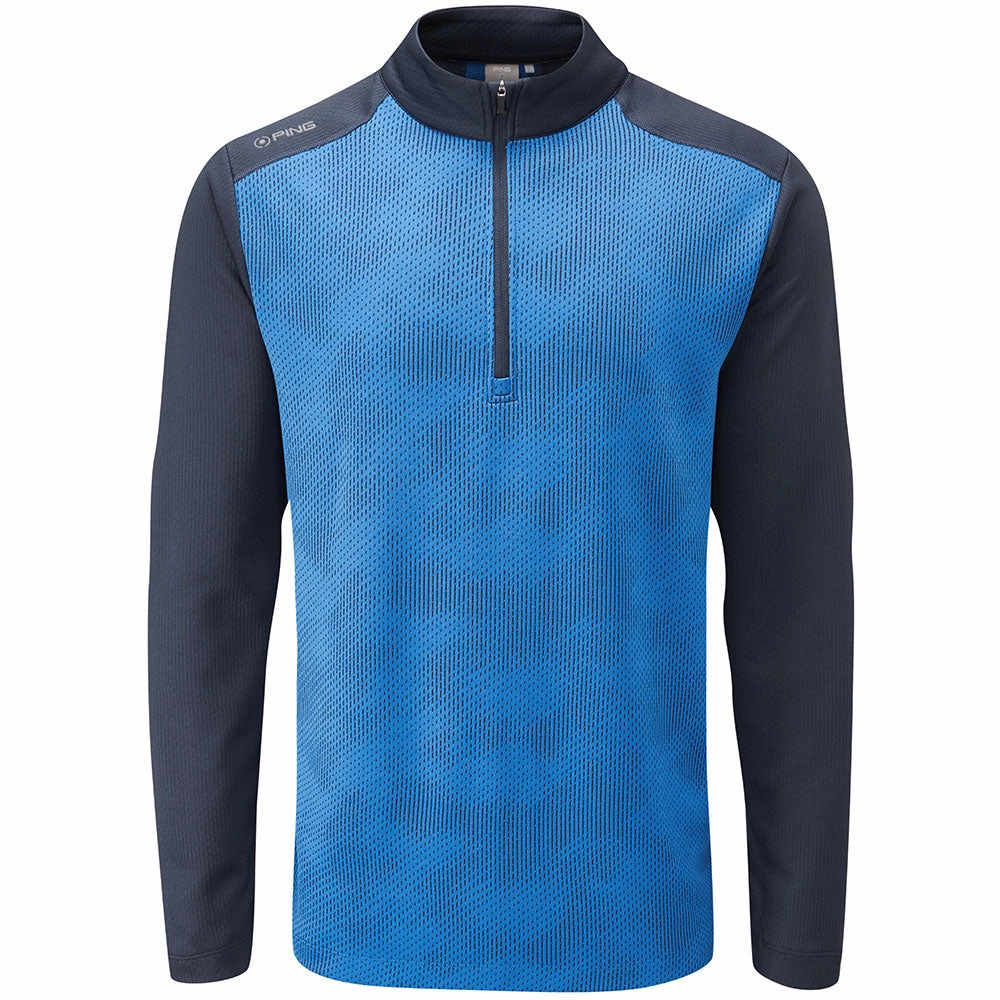 product customer retention Ping Vertical 1/2 Zip Sweater - Snorkel Blue/Navy