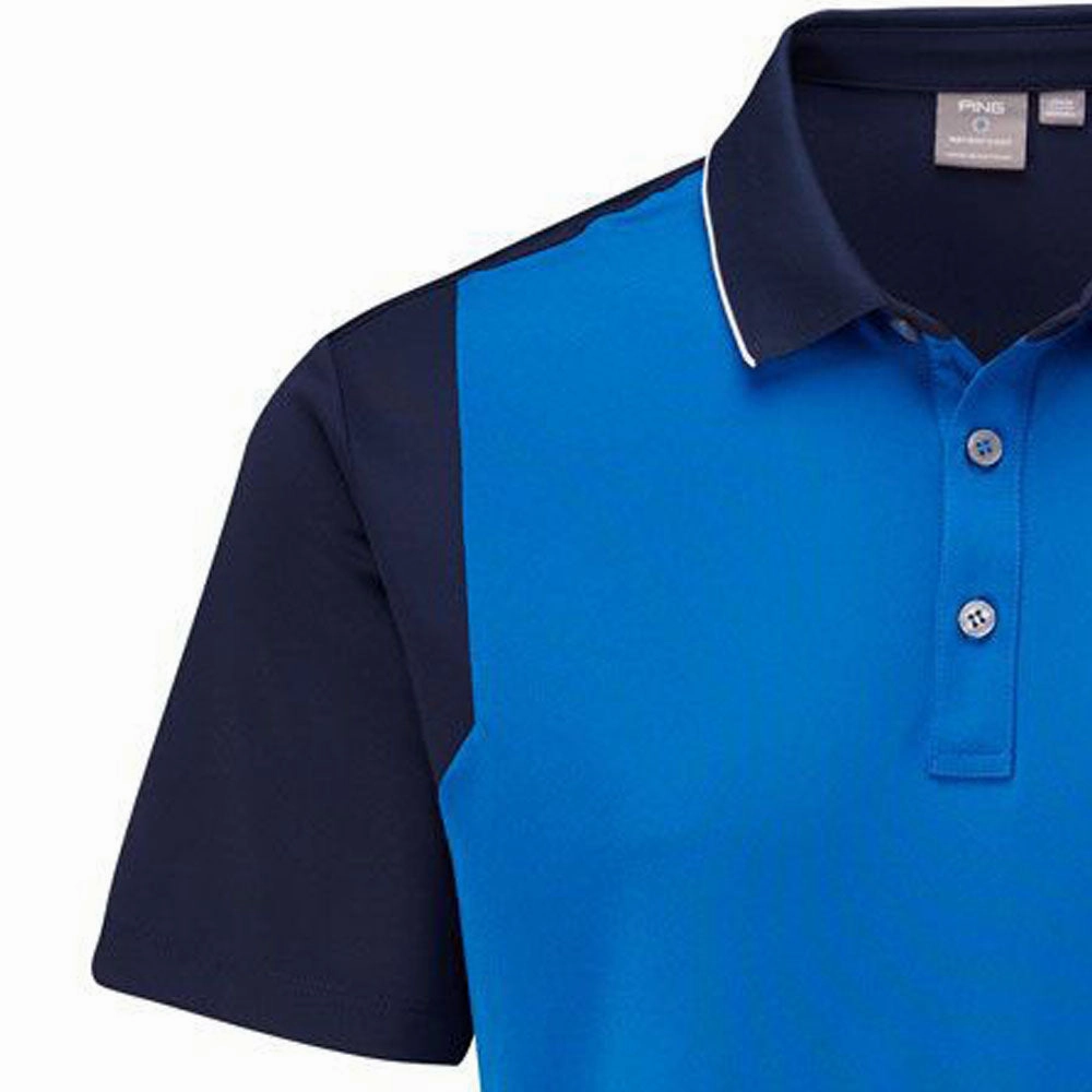 Ping Vista Polo Shirt - Snorkel Blue/Navy windproof