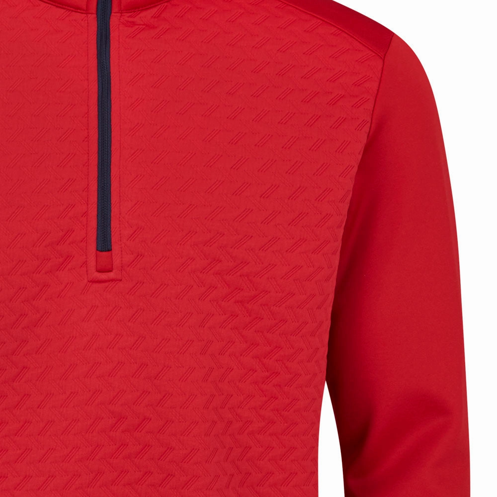 product stock Short Sleeve Ping Whister 1/2 Zip Pullover - Rich Red