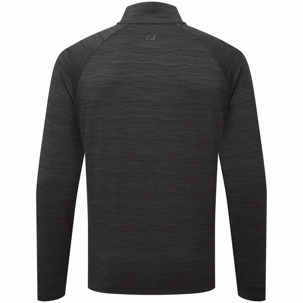 shiny accents Urban Active FootJoy Wave Jacquard Chill-Out Pullover - Black