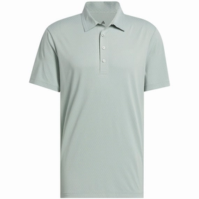 adidas Ultimate365 Tour Texture Polo Shirt - Silver Green Casual Layer Look