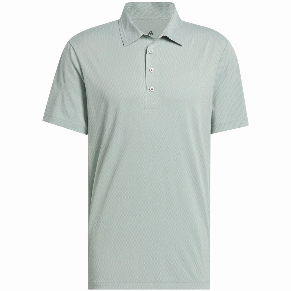 adidas Ultimate365 Tour Texture Polo Shirt - Silver Green Casual Layer Look