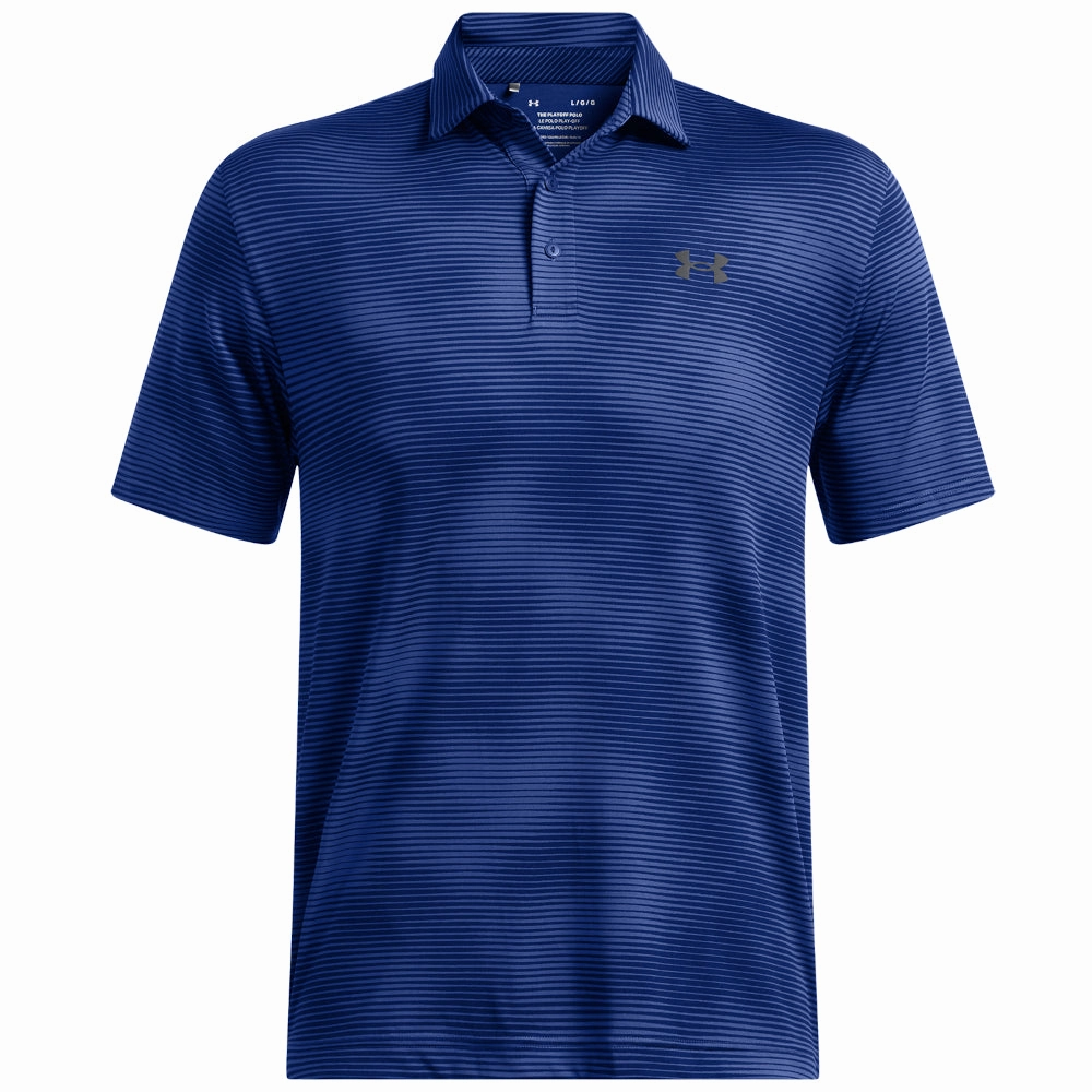 Chic And Comfortable Versatile Look Under Armour Playoff 3.0 Printed Polo Shirt - Tech Blue/Black