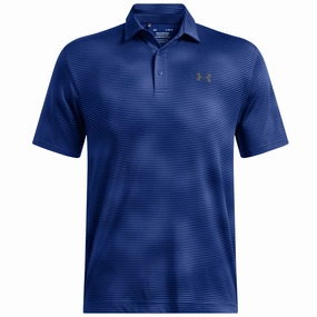 Chic And Comfortable Versatile Look Under Armour Playoff 3.0 Printed Polo Shirt - Tech Blue/Black
