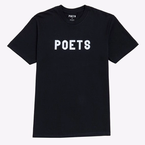 Poets OG Flocked T-Shirt - Black/White Flocking Active Comfort Style