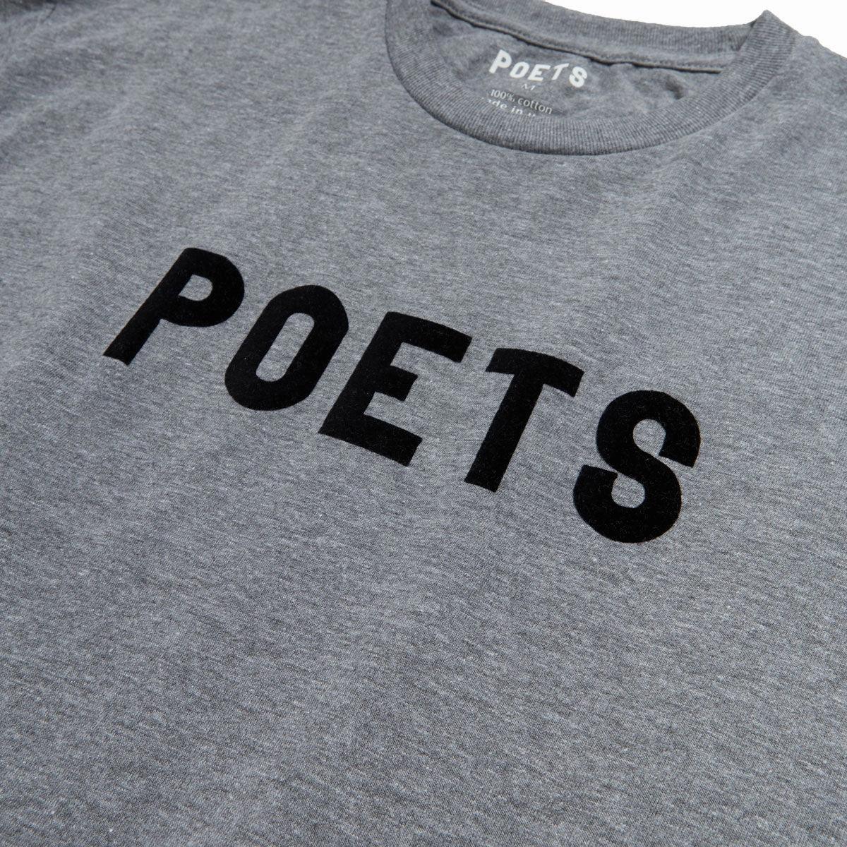Poets OG Flocked T-Shirt - Graphite/Black Flocking Classic Layer