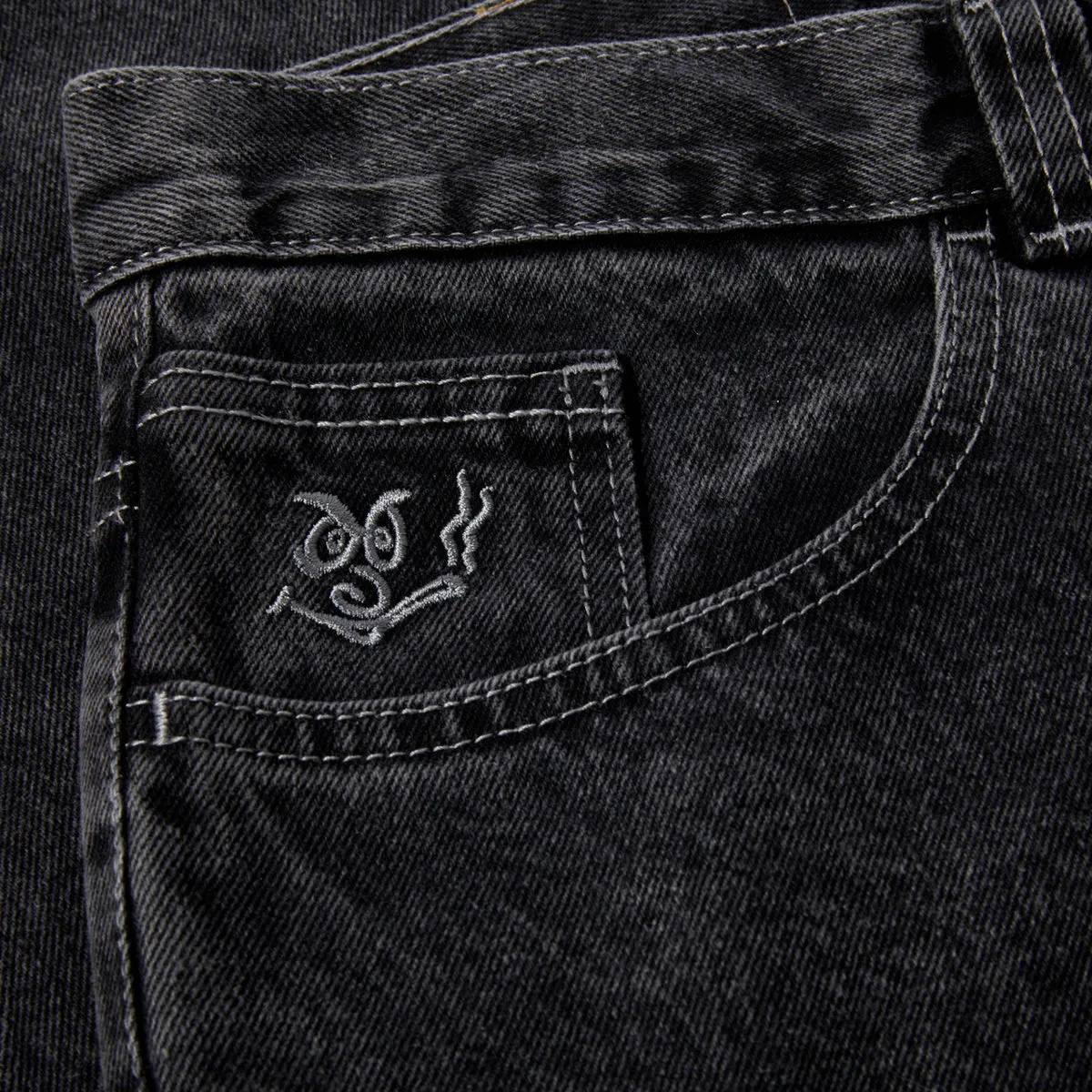 Quick Wash Sleek Fit Polar 92! Denim Jeans - Silver Black