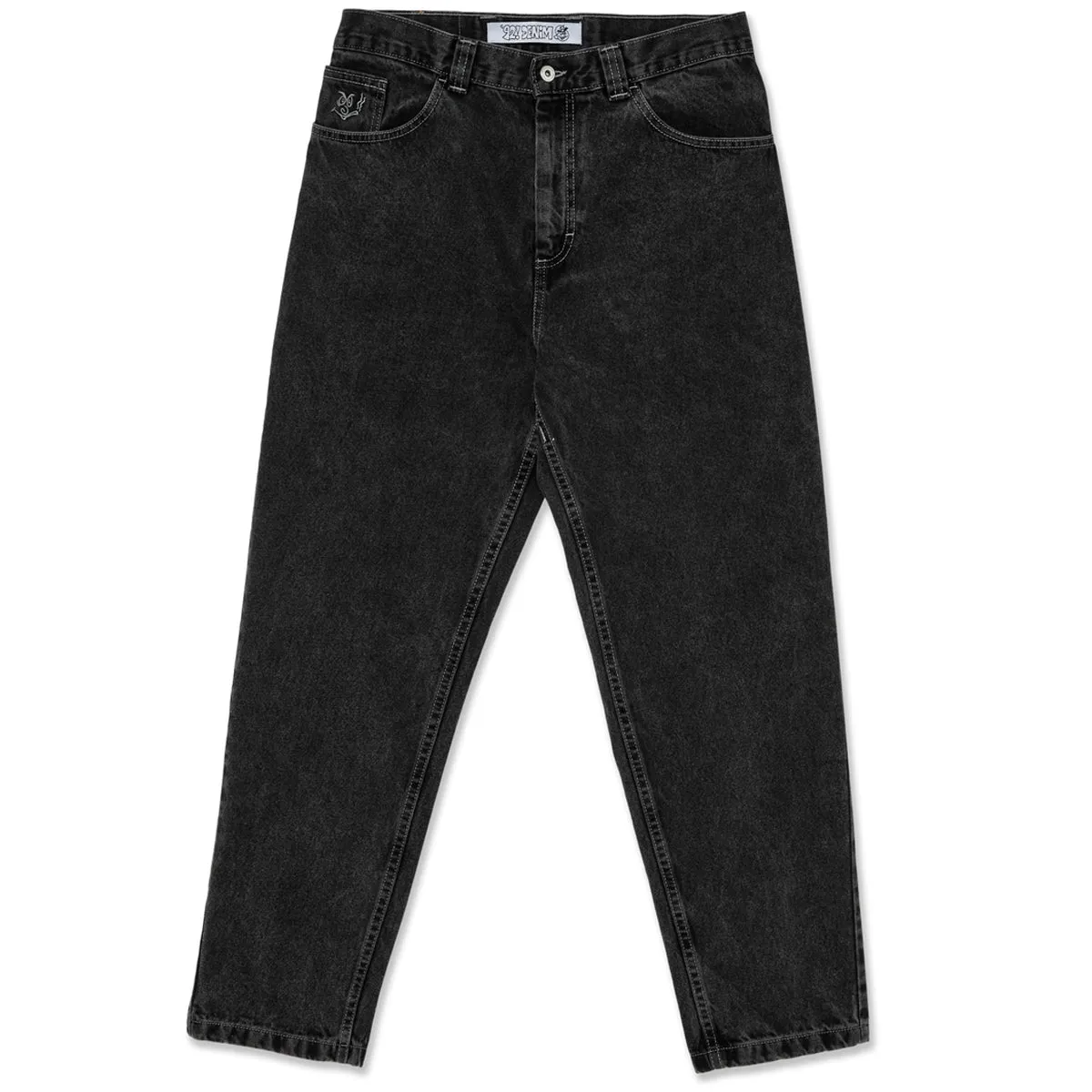 Ergonomic Cut Minimal Stretch Fit Polar 92! Denim Jeans - Silver Black