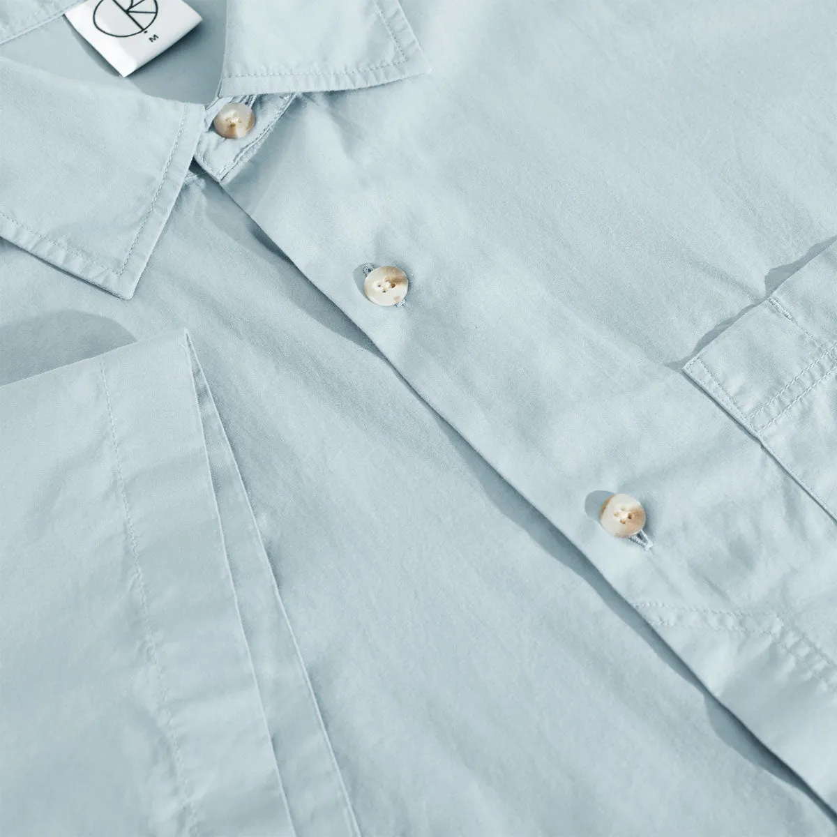 Sporty Look Tall Length Polar Mitch Long Sleeve Shirt - Dove Blue
