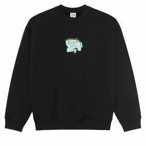 Polar Dave Shy Bow Sweatshirt - Black Glider like winter clothing
