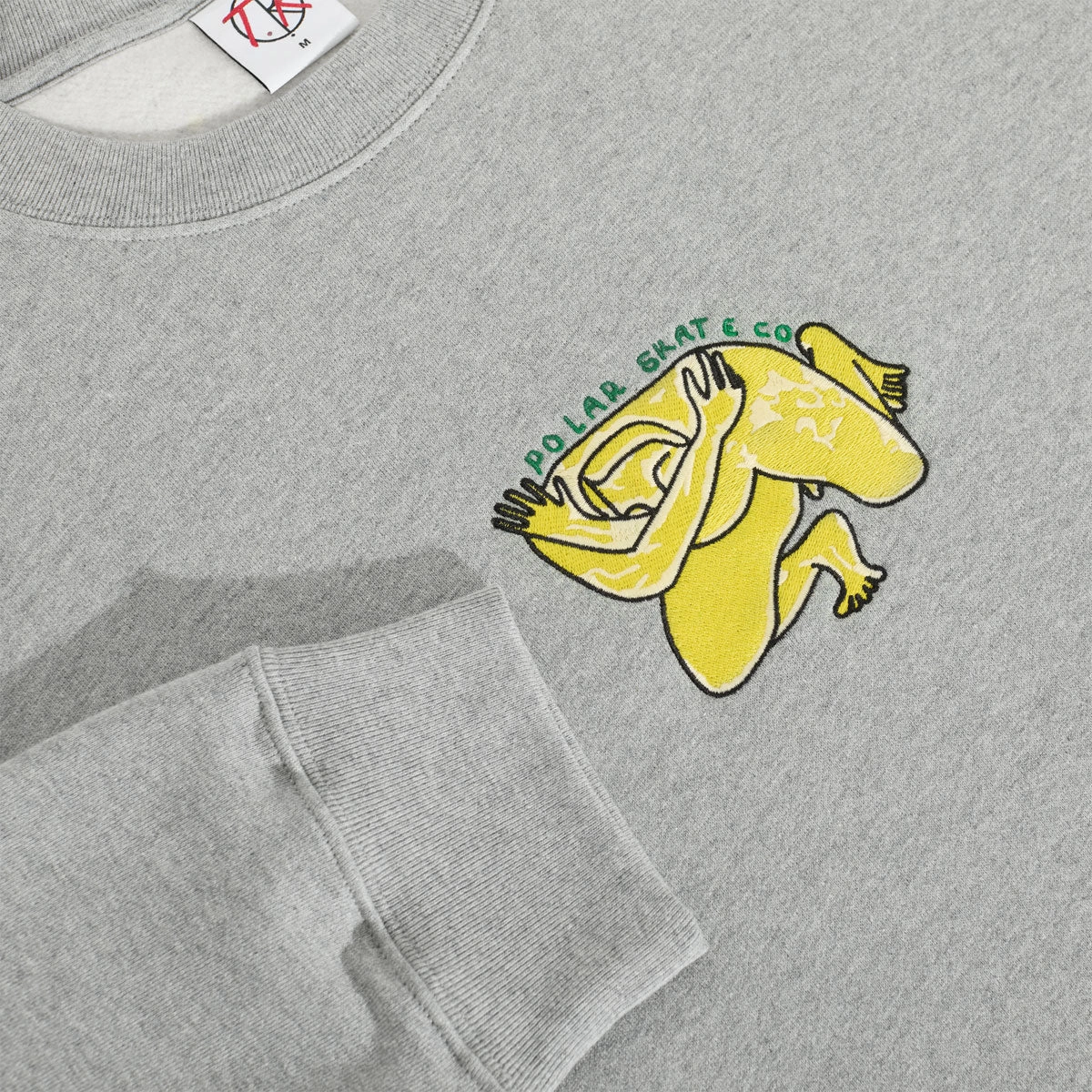 Anti Fade Technology Date wear Polar Dave Shy Bow Sweatshirt - Heather Grey