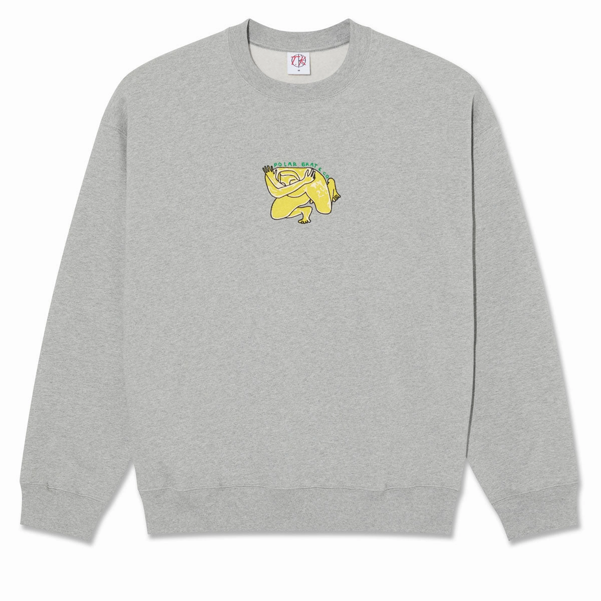 Sheep like Heavyweight Material Polar Dave Shy Bow Sweatshirt - Heather Grey