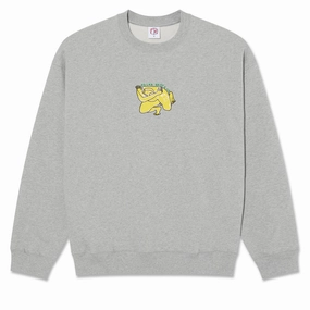 Polar Dave Shy Bow Sweatshirt - Heather Grey gym clothes