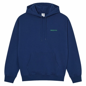 Polar Dave Surf Logo Hoodie - Deep Royal Blue Moose like short sleeves