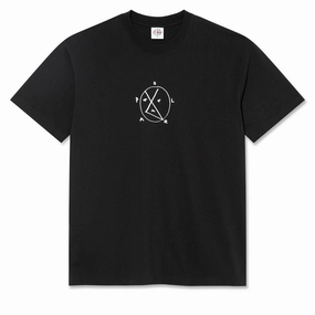 Polar Head T-Shirt - Black Abstract print Urban Casual