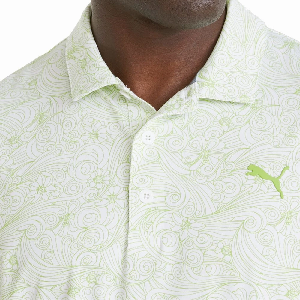 Sporty essentials Puma MATTR Gust O' Wind Polo Shirt - Bright White/Greenery
