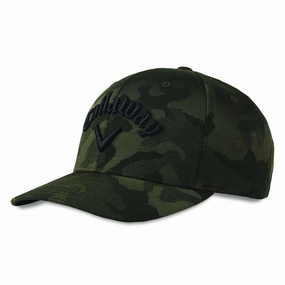 Warm Lining Festival Outfit Callaway Camo Snapback Adjustable Cap - Green