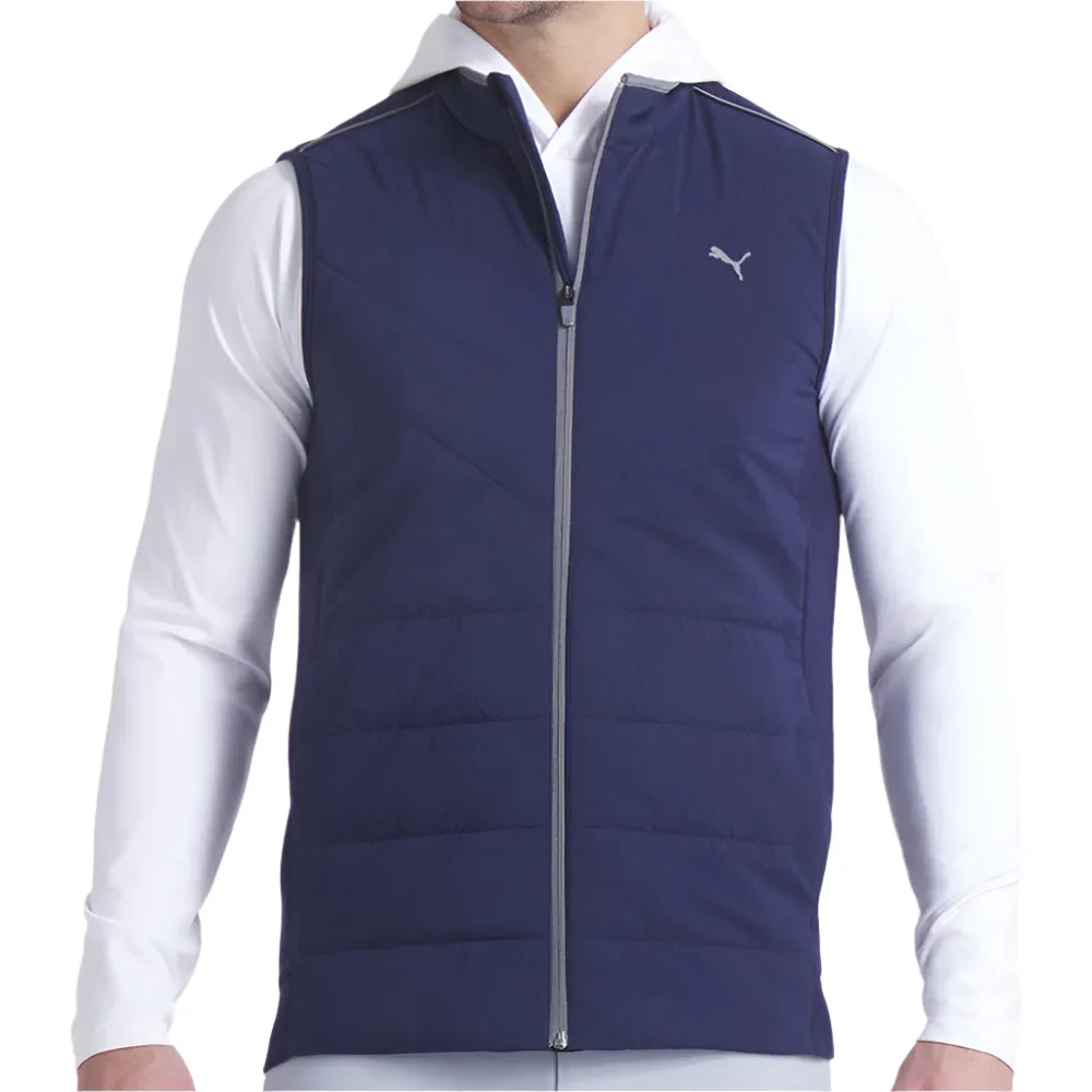 Mesh Backed Panels recognition Puma Cloudspun Fleece Hybrid Gilet - Deep Navy