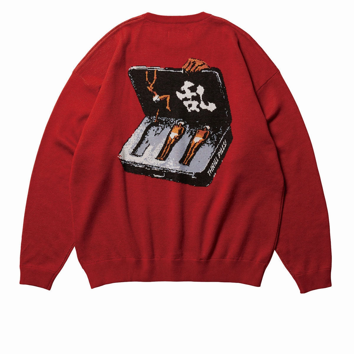 Warm Layer Evisen Mountain High Jacquard Crewneck Sweatshirt - Brick