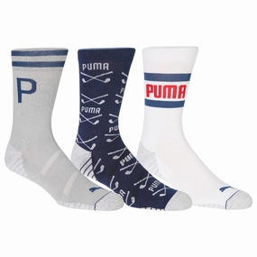 Unicorn horn socks anatomical Puma Fusion Stripe Crew Socks  (3-Pack) - Multi