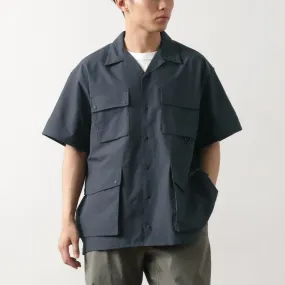 NANGA / Dot Air Utility Pocket Short Sleeve Shirt Adjustable Cuffs