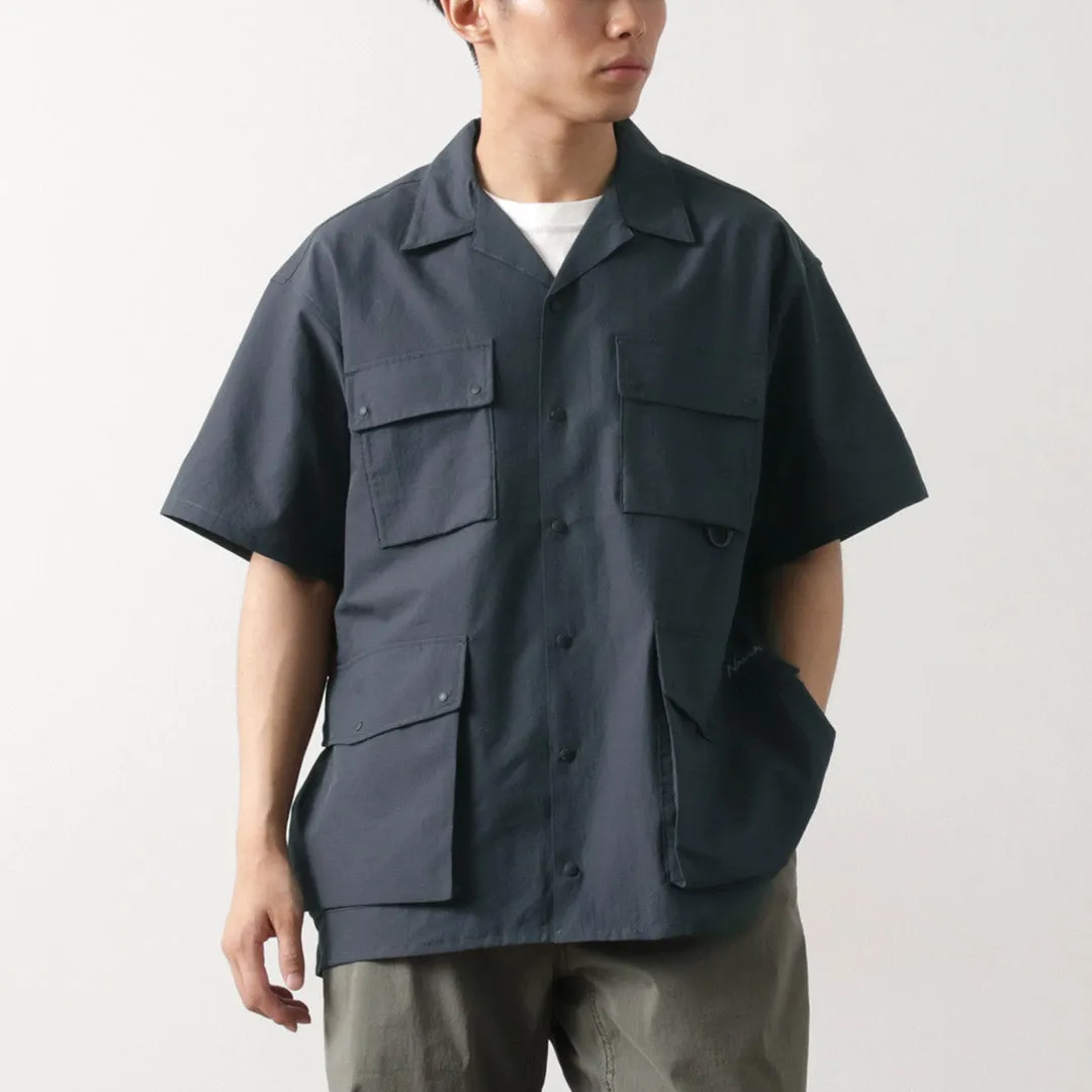 NANGA / Dot Air Utility Pocket Short Sleeve Shirt Comfortable fit