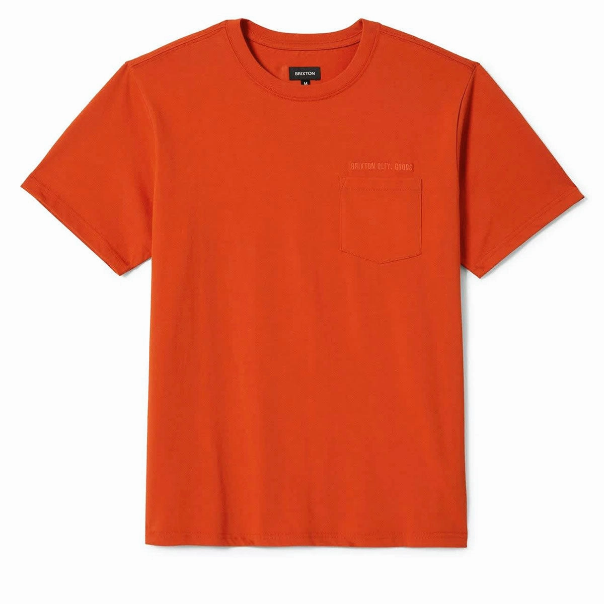 Sun Protection Easy Care Brixton Emb Heavyweight Pocket T-Shirt - Trail Orange