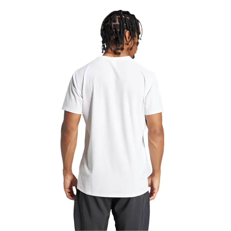 Adidas Men's Own The Run T-Shirt in White AW25 Chic Style
