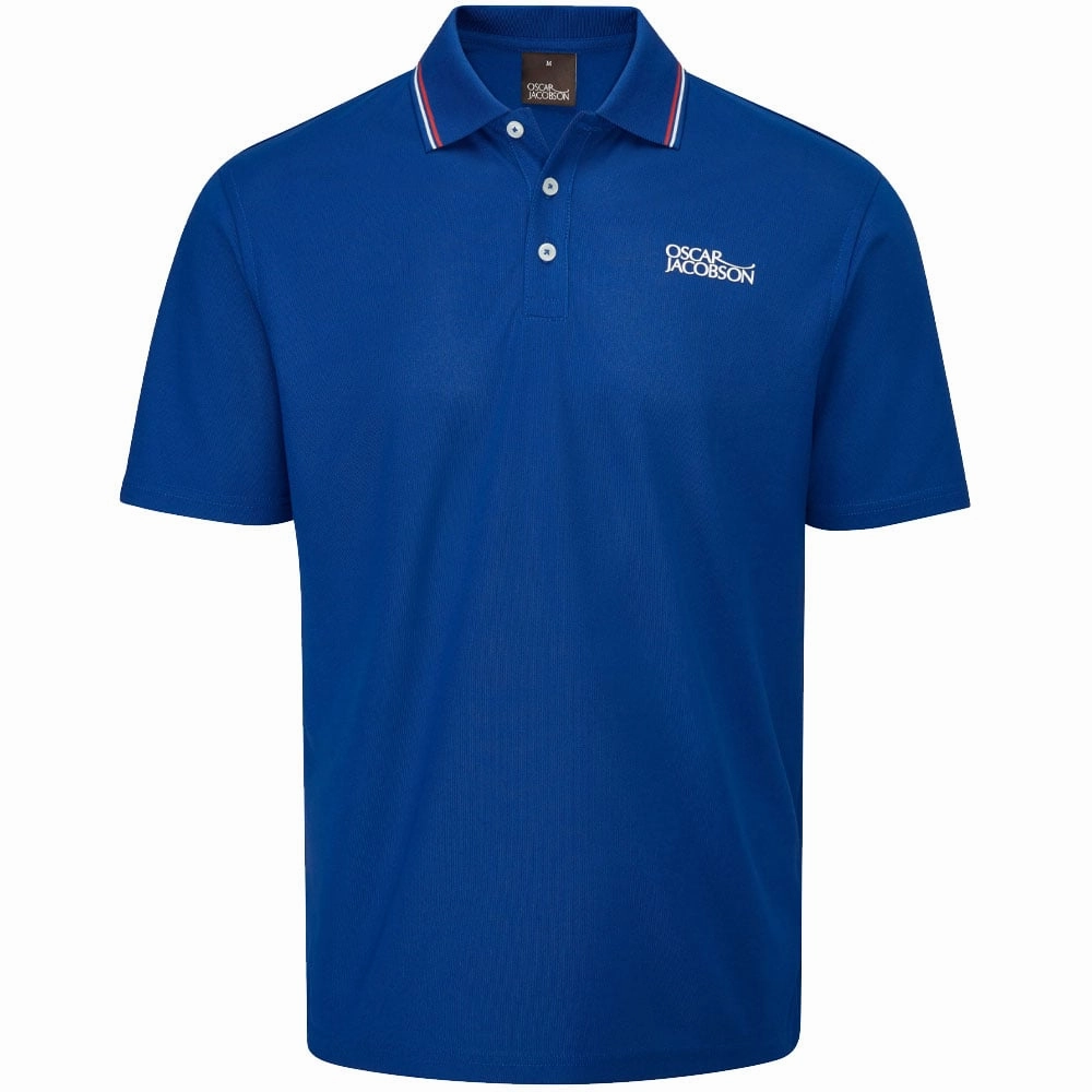 Oversized Fit Oscar Jacobson Stanley Polo Shirt - True Blue