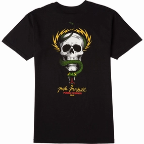 Powell-Peralta McGill Skull And Snake T-Shirt - Black Animal print wildness