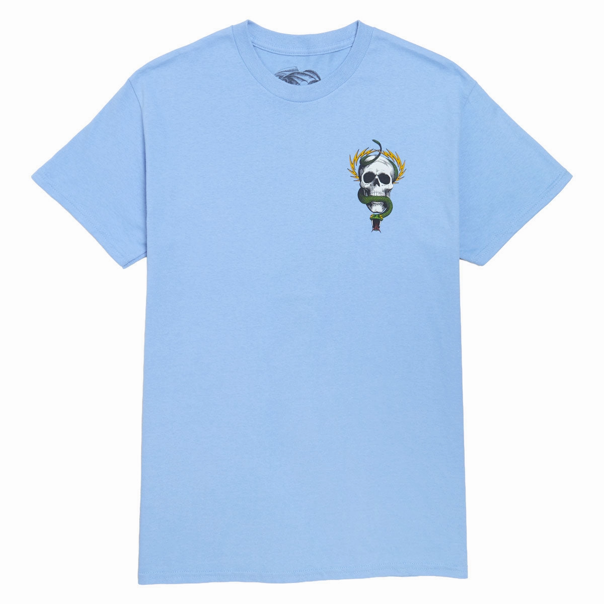 Powell-Peralta McGill Skull And Snake T-Shirt - Carolina Blue Light Fit Wear short sleeved