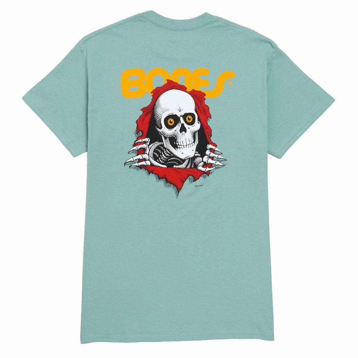 Powell-Peralta Ripper T-Shirt - Aquatic Blue Garment Washed Texture