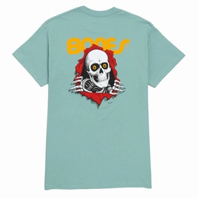 Powell-Peralta Ripper T-Shirt - Aquatic Blue Garment Washed Texture