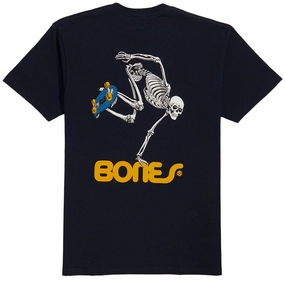 Powell-Peralta Skateboard Skeleton T-Shirt - Navy Chilly Style