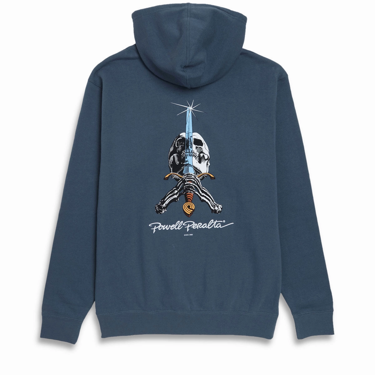 Young Professional Graphic Ready Fabric Powell-Peralta Skull And Sword Hoodie - Storm Blue
