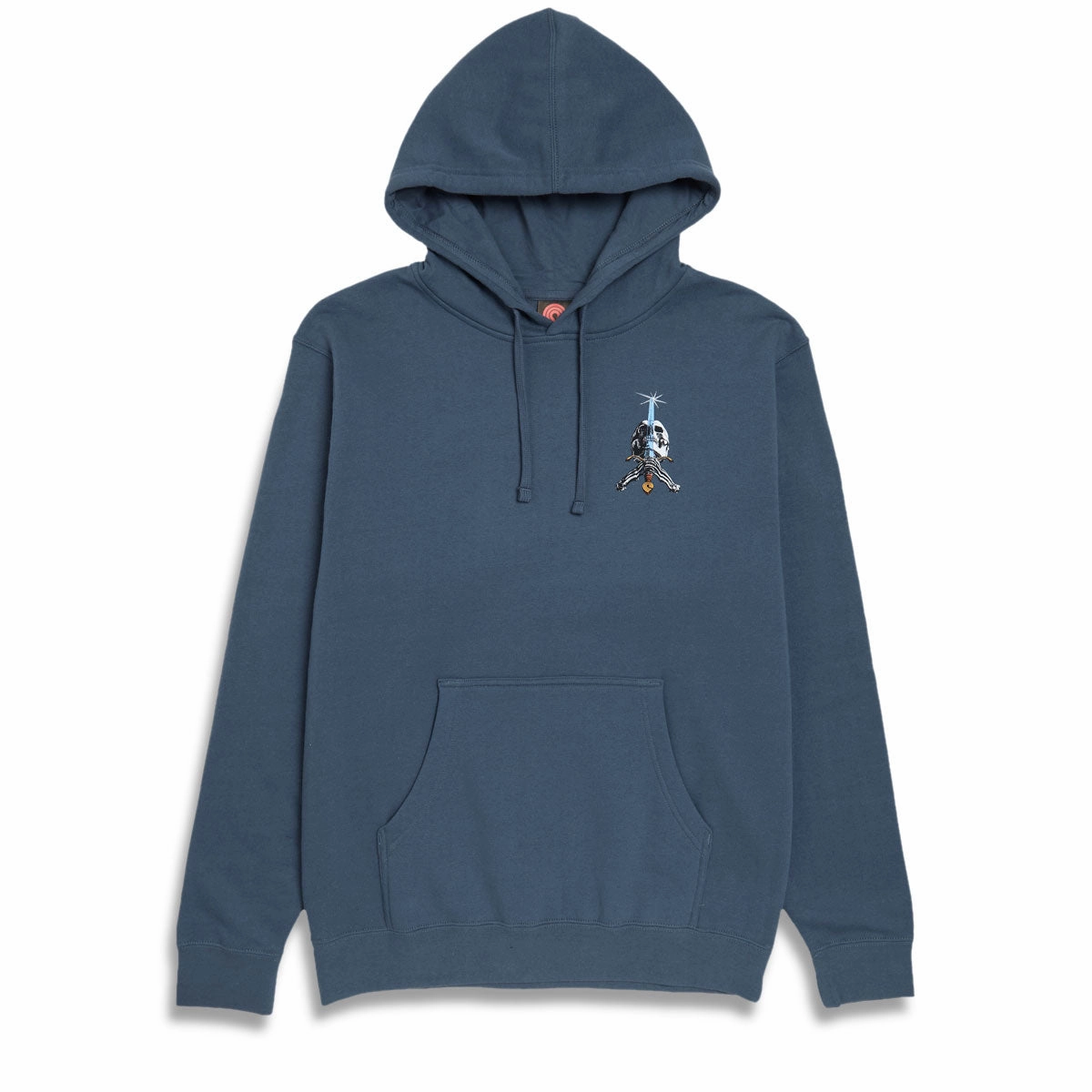 Powell-Peralta Skull And Sword Hoodie - Storm Blue Tagless Neck Family outing