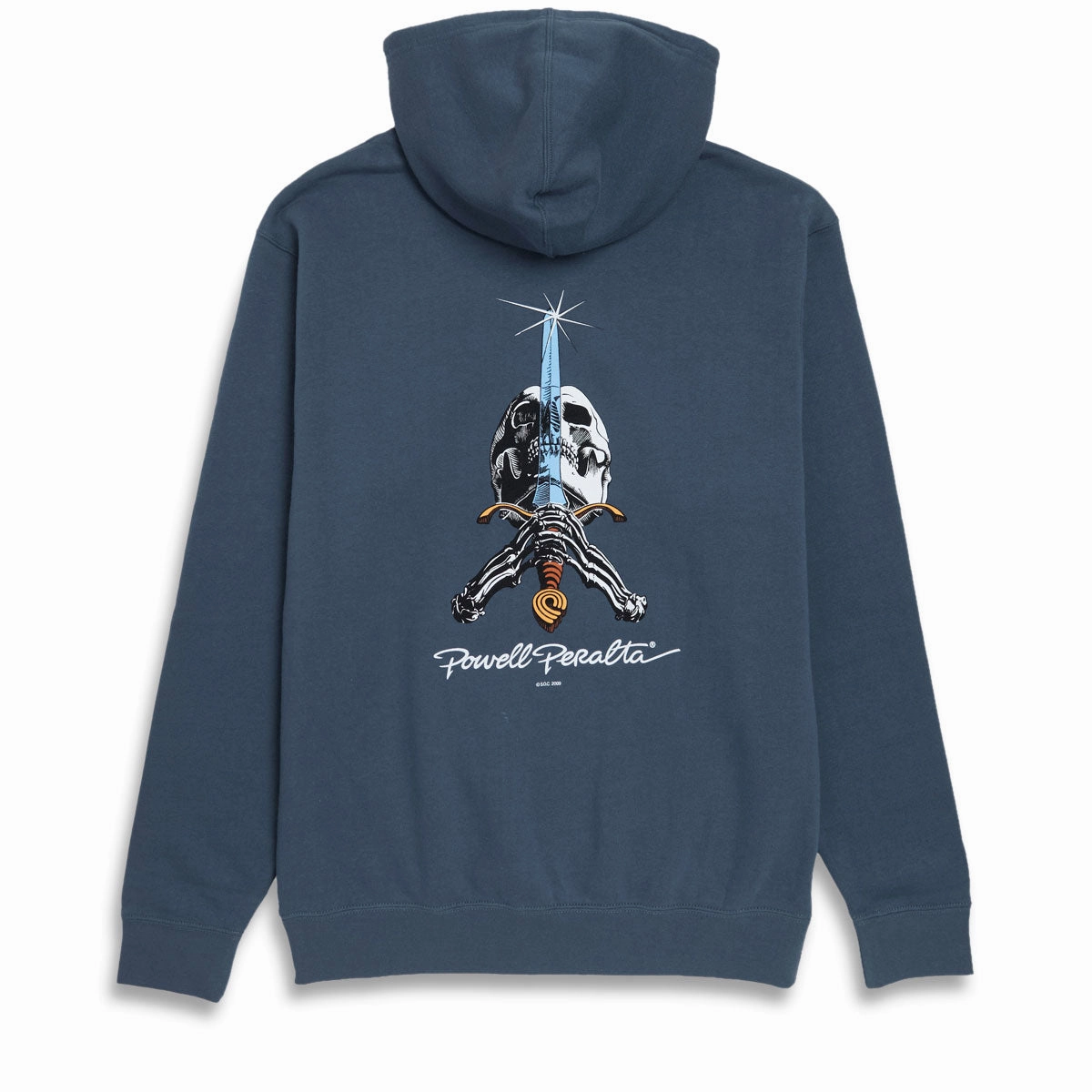 Anti Pill Finish basketball uniform Powell-Peralta Skull And Sword Hoodie - Storm Blue