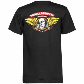 Powell-Peralta Winged Ripper T-Shirt - Black Relaxing Day