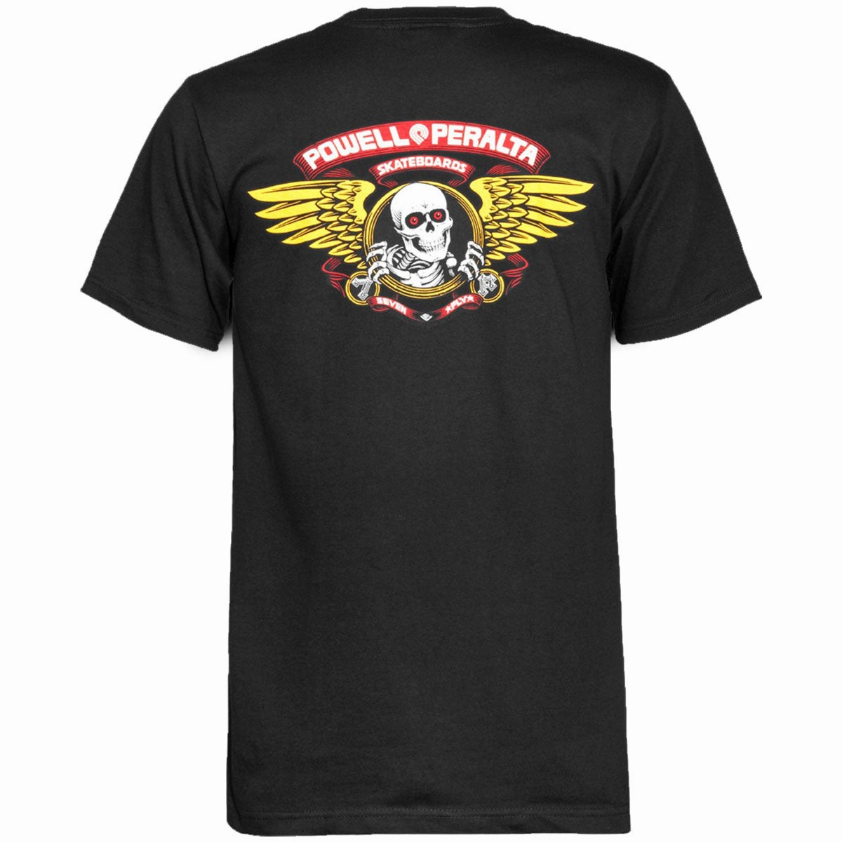 Powell-Peralta Winged Ripper T-Shirt - Black Solid color purity Summer Wardrobe
