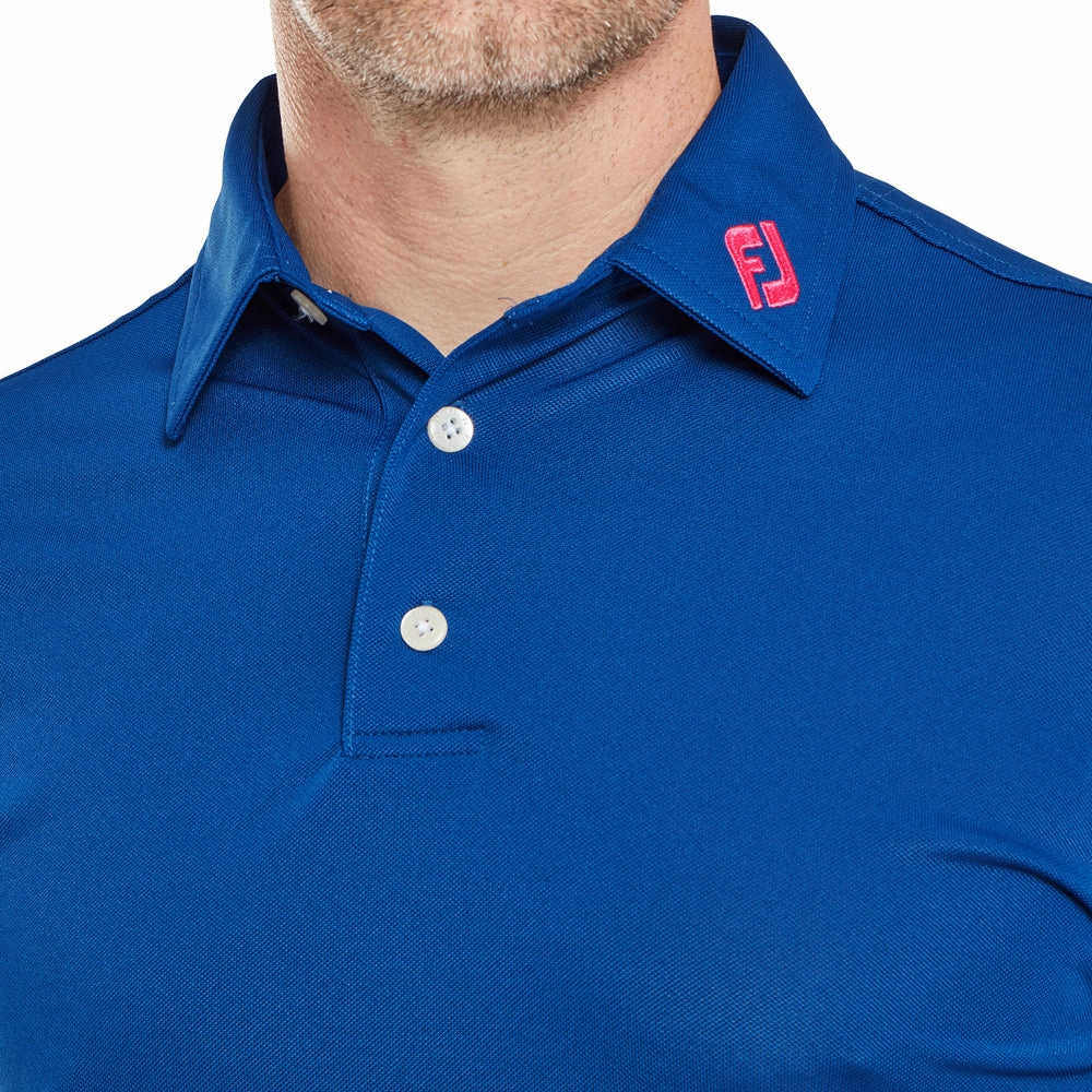 FootJoy Stretch Pique Solid Polo Shirt - Deep Blue Timeless Fit Kids clothing