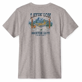 Brixton Layin' Low T-Shirt - Heather Grey Cozy Essentials Bold colors